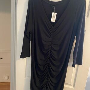 Torrid black ruched bodycon dress